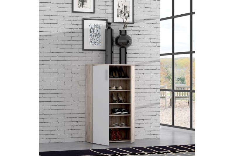 Ticketwood Skoskåp 69 cm - Brun/Vit - Förvaring - Skåp - Förvaringsskåp