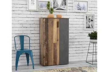 Ticketwood Skoskåp 69 cm - Mörkbrun/Vit - Förvaring - Skåp - Förvaringsskåp