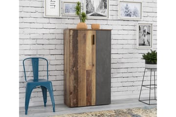 Ticketwood Skoskåp 69 cm - Mörkbrun/Vit - Förvaring - Skåp - Förvaringsskåp