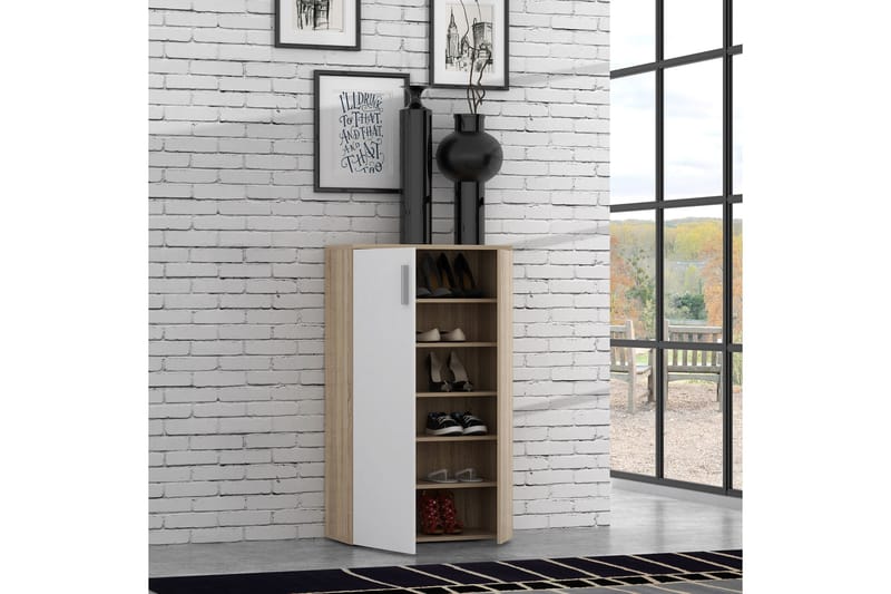 Ticketwood Skoskåp 69 cm - Natur/Vit - Förvaring - Skåp - Förvaringsskåp
