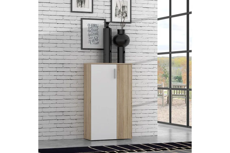 Ticketwood Skoskåp 69 cm - Natur/Vit - Förvaring - Skåp - Förvaringsskåp