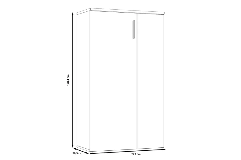 Ticketwood Skoskåp 69 cm - Natur/Vit - Förvaring - Skåp - Förvaringsskåp