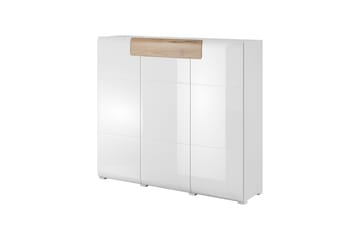 Toreno Highboard 39x147 cm - Vit/Natur - Förvaring - Skåp - Förvaringsskåp