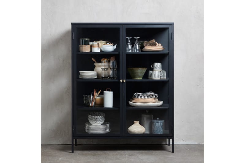 Umbri Highboard 110x140 cm - Svart - Förvaring - Skåp - Förvaringsskåp