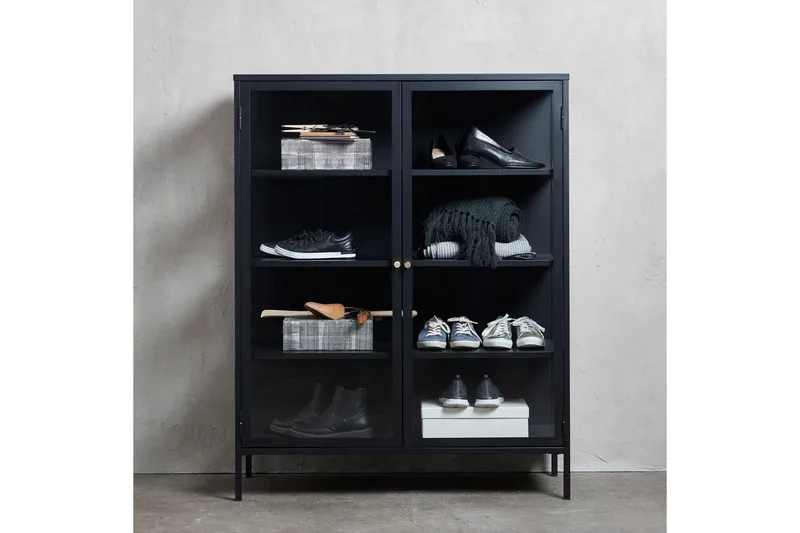 Umbri Highboard 110x140 cm - Svart - Förvaring - Skåp - Förvaringsskåp