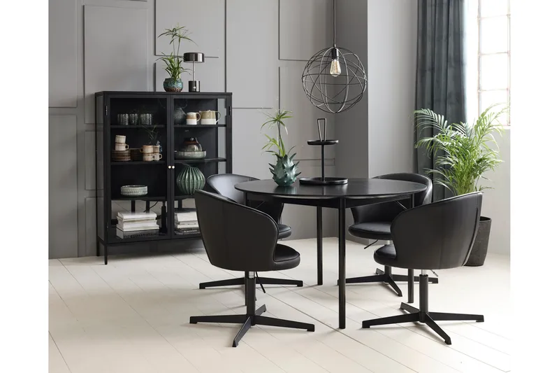 Umbri Highboard 110x140 cm - Svart - Förvaring - Skåp - Förvaringsskåp