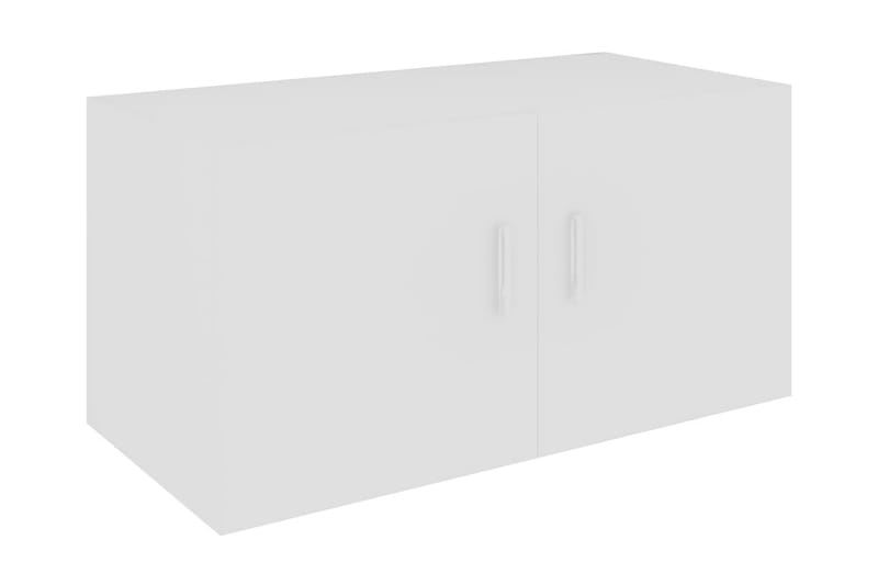 Väggmonterat skåp vit 80x39x40 cm spånskiva - Vit - Förvaringsskåp