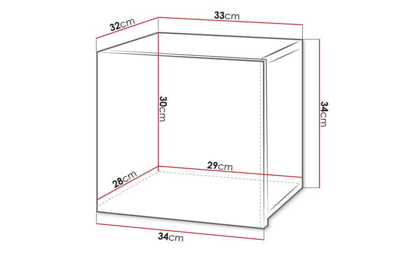 Väggskåp Frick 34 cm - Svart - Förvaring - Skåp - Förvaringsskåp