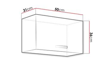 Väggskåp Karmen 50x36x40 cm - Svart/Grå/Vit - Förvaring - Skåp - Förvaringsskåp
