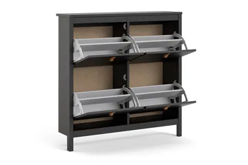 Vallvidera Skoskåp 25x102 cm - Svart/Natur - Förvaring - Skåp - Förvaringsskåp