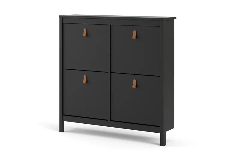 Vallvidera Skoskåp 25x102 cm - Svart/Natur - Förvaring - Skåp - Förvaringsskåp