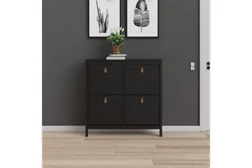 Vallvidera Skoskåp 25x102 cm - Svart/Natur - Förvaring - Skåp - Förvaringsskåp