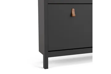 Vallvidera Skoskåp 25x102 cm - Svart/Natur - Förvaring - Skåp - Förvaringsskåp