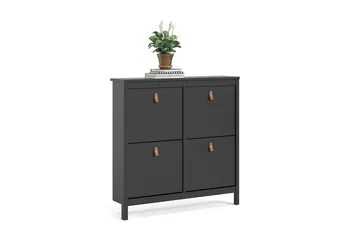 Vallvidera Skoskåp 25x102 cm - Svart/Natur - Förvaring - Skåp - Förvaringsskåp