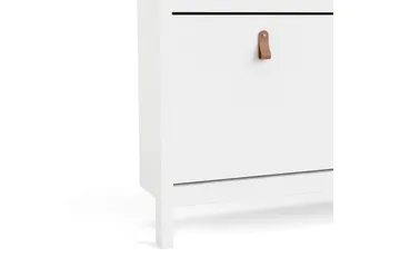 Vallvidera Skoskåp 25x102 cm - Vit/Natur - Förvaring - Skåp - Förvaringsskåp