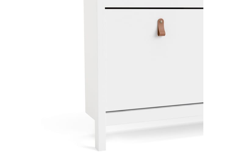 Vallvidera Skoskåp 25x102 cm - Vit/Natur - Förvaring - Skåp - Förvaringsskåp