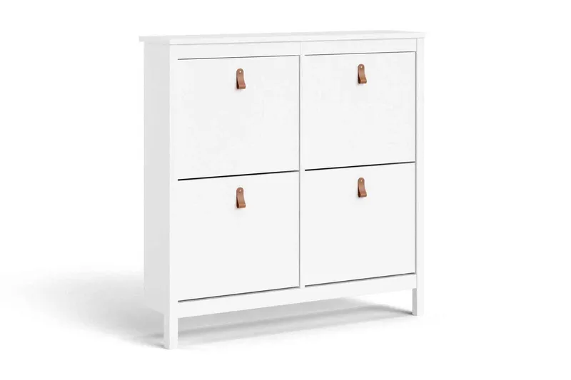 Vallvidera Skoskåp 25x102 cm - Vit/Natur - Förvaring - Skåp - Förvaringsskåp