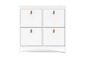 Vallvidera Skoskåp 25x102 cm - Vit/Natur - Förvaring - Skåp - Förvaringsskåp