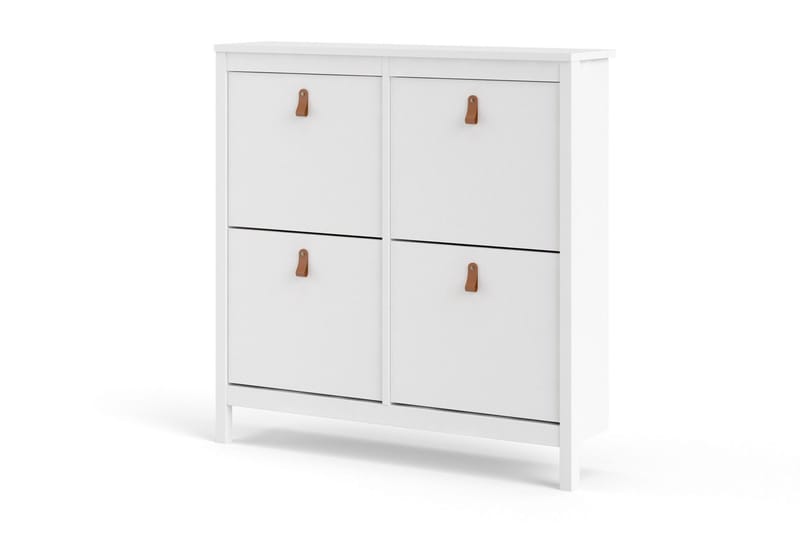 Vallvidera Skoskåp 25x102 cm - Vit/Natur - Förvaring - Skåp - Förvaringsskåp