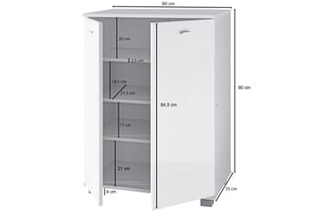 Vassell Skoskåp - Vit - Förvaring - Skåp - Förvaringsskåp