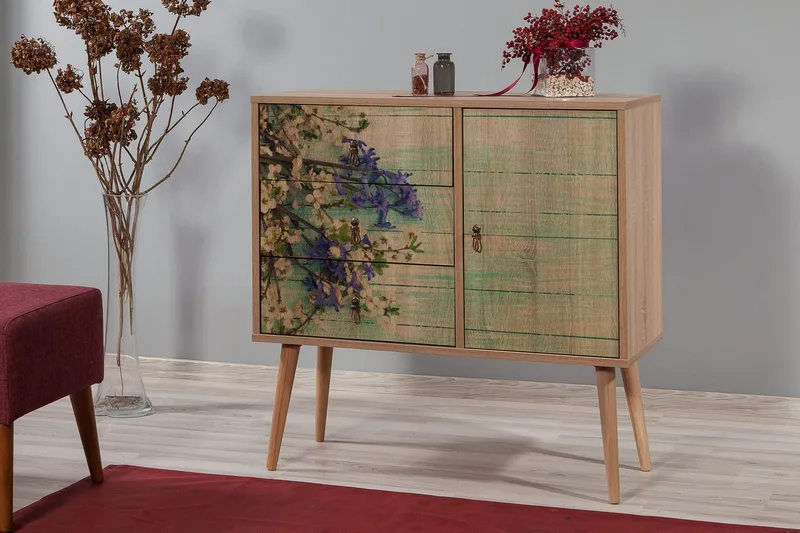 Vellavie Förvaringsskåp Körsbärsblom - Grön/Brun - Förvaring - Skåp - Förvaringsskåp