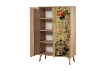 Vellavie Skåp 80 cm Vintage - Brun/Röd - Förvaring - Skåp - Förvaringsskåp