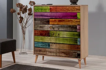 Vellavie Skåp 95 cm Regnbågspanel - Flerfärgad - Förvaring - Skåp - Förvaringsskåp