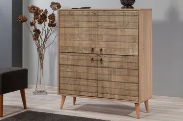 Vellavie Skåp 95 cm Träpanel - Brun - Förvaring - Sk åp - Förvaringsskåp