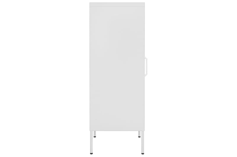Förvaringsskåp vit 80x35x101,5 cm stål - Vit - Förvaringsskåp