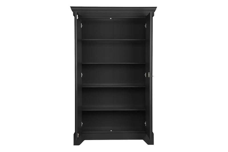 Vitrinskåp Sibeal 118x47 cm - Furu/Matt svart - Förvaring - Skåp - Förvaringsskåp