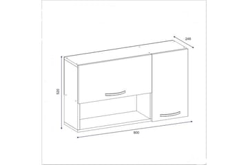Weisenfluh Förvaringsskåp 90 cm - Vit - Förvaring - Skåp - Förvaringsskåp