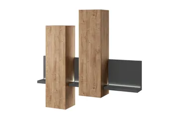 Wesley Skåp - Mörkgrå/Trä - Förvaring - Skåp - Förvaringsskåp