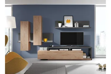 Wesley Skåp - Mörkgrå/Trä - Förvaring - Skåp - Förvaringsskåp