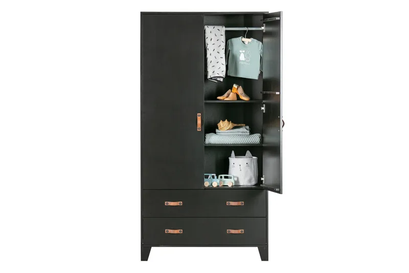 Wickam Förvaringsskåp 98x190 cm - Svart - Förvaring - Skåp - Förvaringsskåp