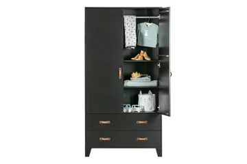 Wickam Förvaringsskåp 98x190 cm - Svart - Förvaring - Skåp - Förvaringsskåp