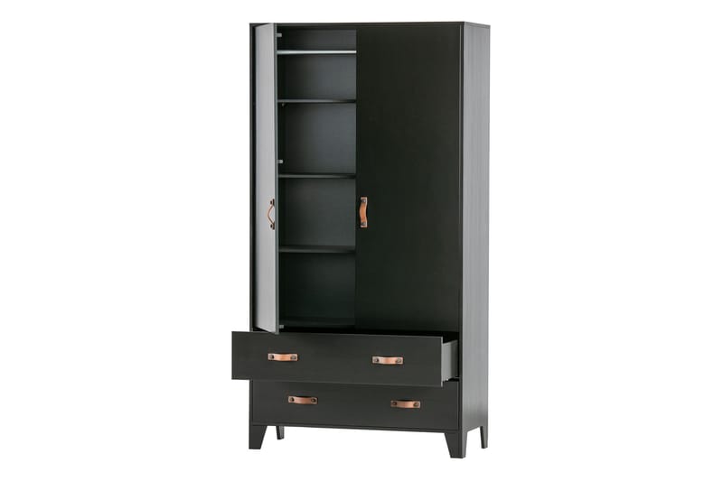 Wickam Förvaringsskåp 98x190 cm - Svart - Förvaring - Skåp - Förvaringsskåp