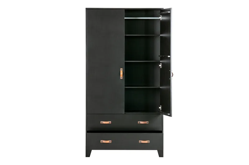 Wickam Förvaringsskåp 98x190 cm - Svart - Förvaring - Skåp - Förvaringsskåp