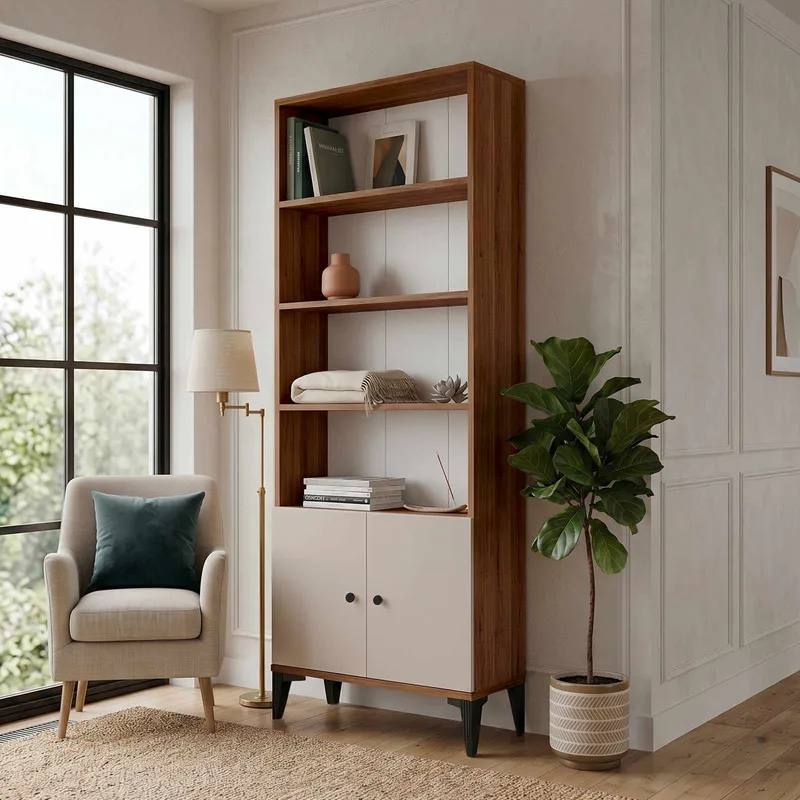 Fenvik Multifunktionsskåp 75x178x25 cm - Valnöt - Förvaring - Skåp - Förvaringsskåp