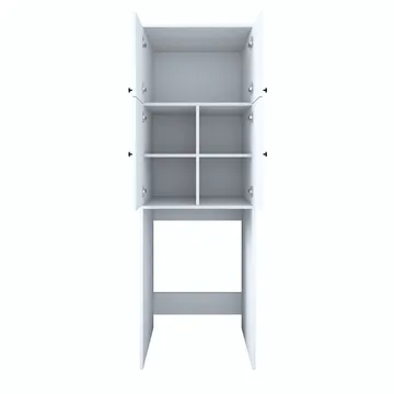 Fenvik Tvättmaskinsskåp 65x193,6x62,5 cm - Vit - Förvaring - Skåp - Förvaringsskåp