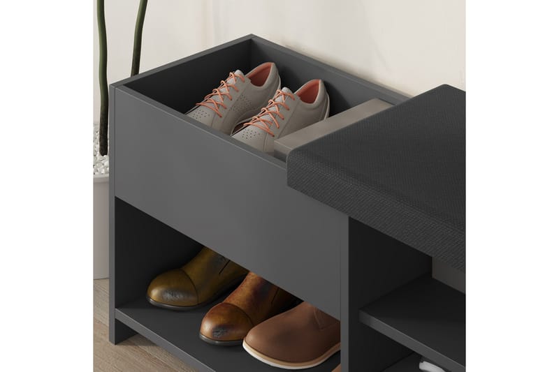 Filux Skoskåp 120,3 cm - Antracit - Förvaring - Skåp - Förvaringsskåp