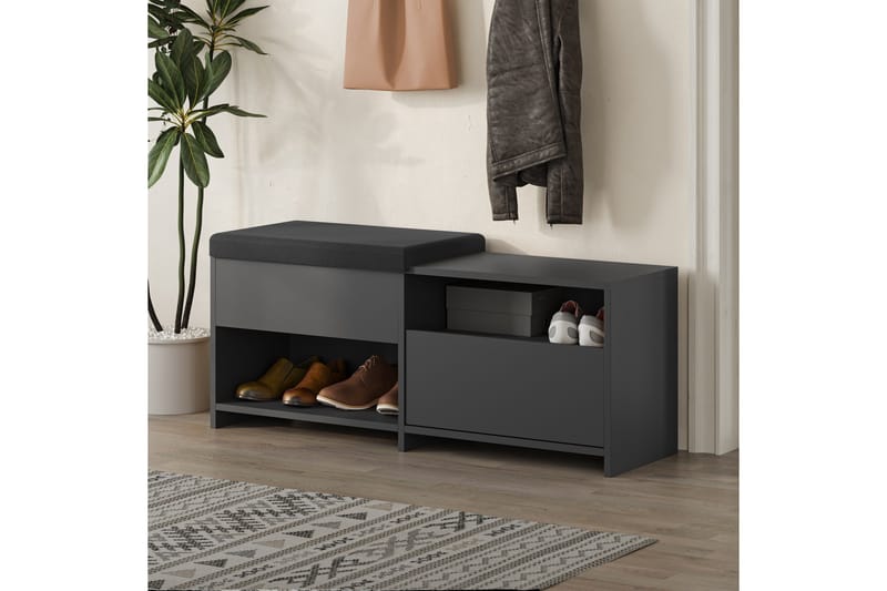 Filux Skoskåp 120,3 cm - Antracit - Förvaring - Skåp - Förvaringsskåp