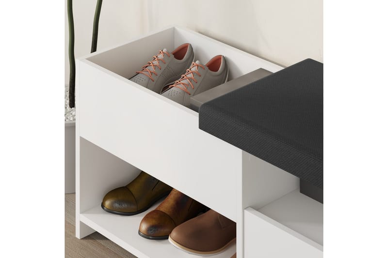 Filux Skoskåp 120,3 cm - Vit - Förvaring - Skåp - Förvaringsskåp