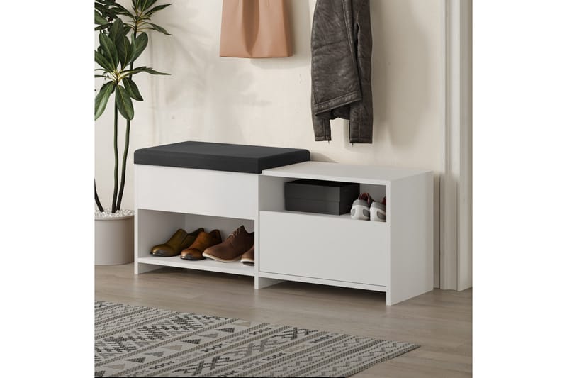 Filux Skoskåp 120,3 cm - Vit - Förvaring - Skåp - Förvaringsskåp