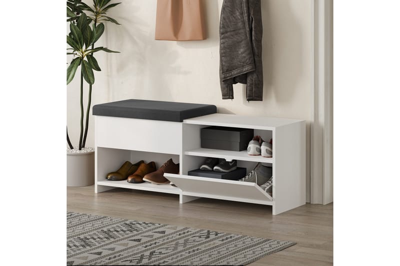 Filux Skoskåp 120,3 cm - Vit - Förvaring - Skåp - Förvaringsskåp