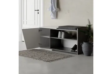 Fiona Skoskåp 104,6 cm - Antracit/Vit - Förvaring - Skåp - Förvaringsskåp