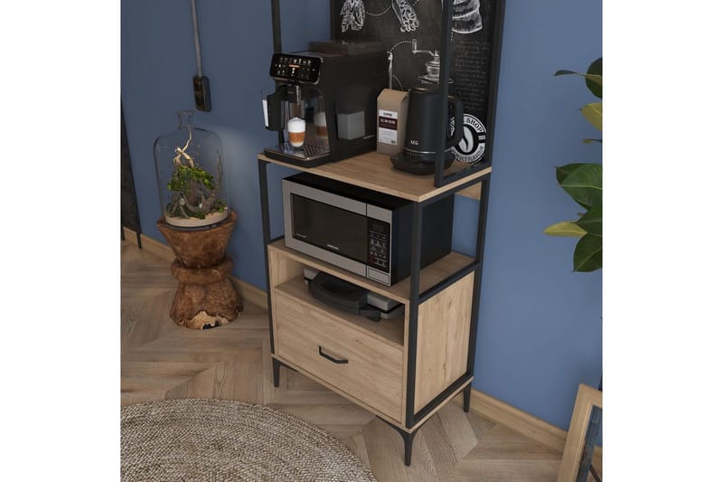 Flerfunktionsskåp Cerreta 154 (70 x 206,8 x 40 cm) - Brun - Förvaring - Skåp - Förvaringsskåp