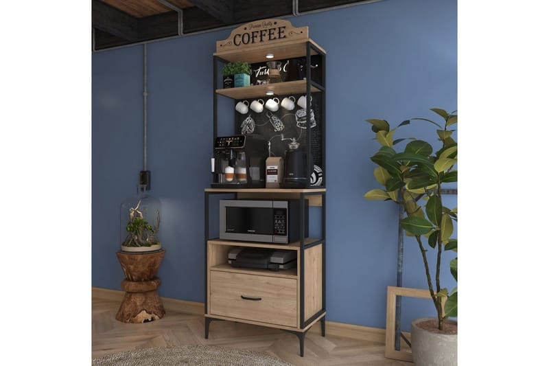 Flerfunktionsskåp Cerreta 154 (70 x 206,8 x 40 cm) - Brun - Förvaring - Skåp - Förvaringsskåp