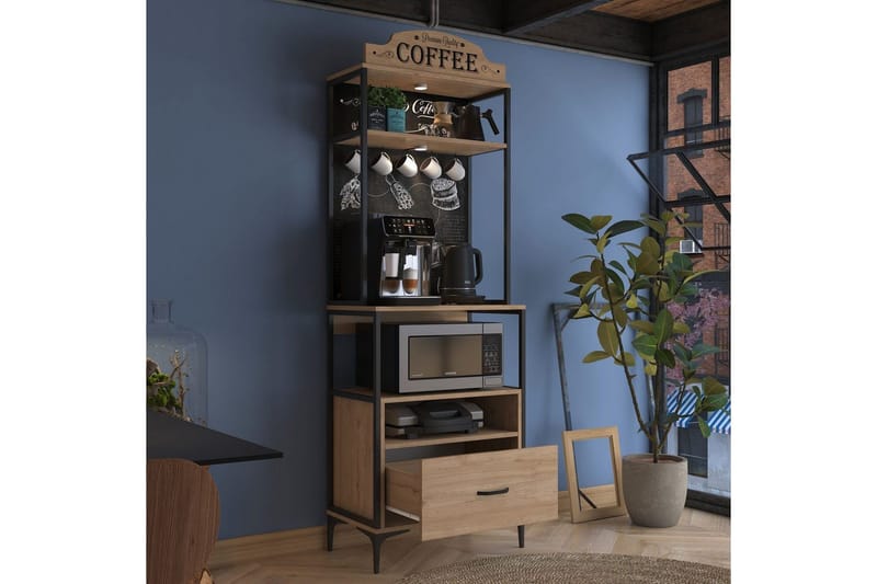 Flerfunktionsskåp Cerreta 154 (70 x 206,8 x 40 cm) - Brun - Förvaring - Skåp - Förvaringsskåp