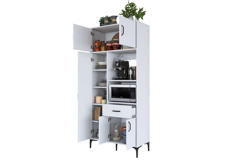 Flerfunktionsskåp Cerreta 165 Vit - Vit - Förvaring - Skåp - Förvaringsskåp