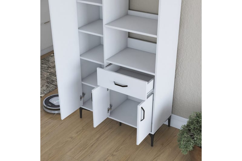 Flerfunktionsskåp Cerreta 165 Vit - Vit - Förvaring - Skåp - Förvaringsskåp